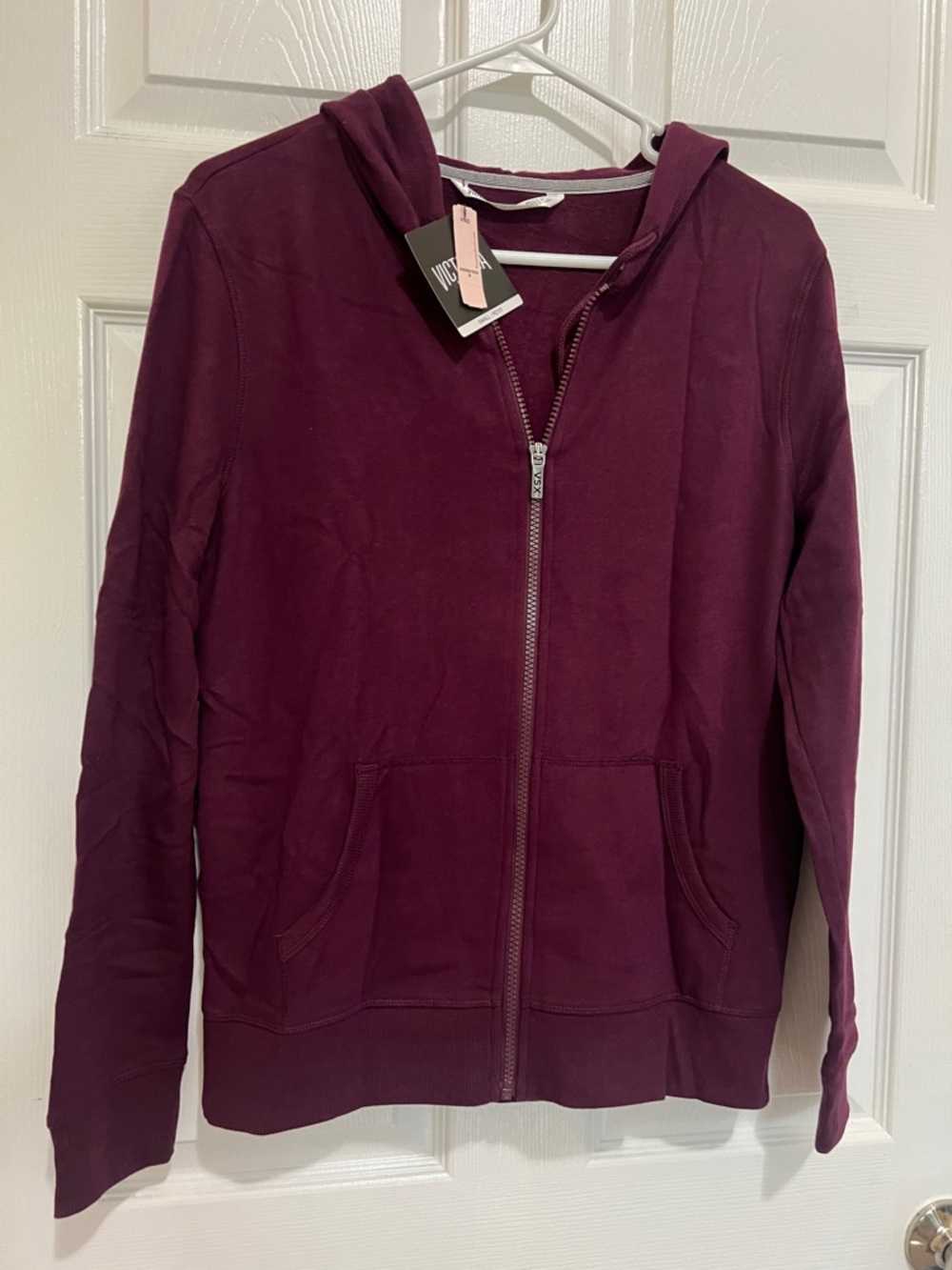 Women's Zip-Up Hoodie Jacket - Plum